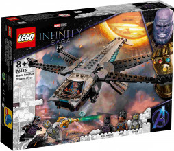 76186 LEGO® Marvel Melnās panteras pūķa lidaparāts, no 8+ gadiem, 2021 gada modelis