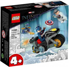 76189 LEGO® Marvel Kapteiņa Amerikas un Hidras sadursme, no 4+ gadiem,2021 gada modelis