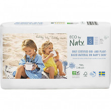 Naty by Nature Babycare 3 ekoloģiskās autiņbiksītes bērniem, 4-9 kg, 50 gab.