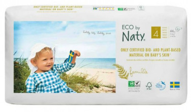 Naty by Nature Babycare 4 ekoloģiskās autiņbiksītes bērniem 7-18 kg,44 gab.