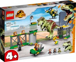 76944 LEGO® Jurassic World Tiranozaura izlaušanās , 4+ gadi, 2022. gada modelis