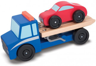 Melissa & Doug , Koka rotaļlieta Evakuators un auto, 3+ gadi, 14543