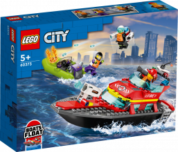 60373 LEGO® City Ugunsdzēsēju-glābēju kuģis, 5+ gadi, 2023. gada modelis