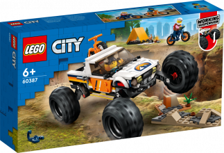 60387 LEGO® City Piedzīvojumi ar 4x4 bezceļu auto, 6+ gadi, 2023. gada modelis