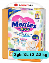 Merries biksītes XL izmērs 12-22 kg, 3 gabali (Ražots Japānā, Moony - līdzvērtīgs analogs))