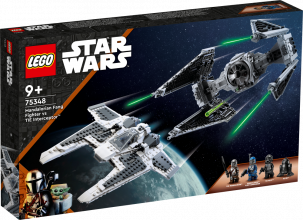 75348 LEGO® Star Wars Mandalorian Fang Fighter pret TIE Interceptor™, 9+ лет,модель 2023 года