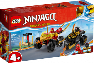 71789 LEGO® Ninjago Kai un Ras: auto un motocikla kauja, 4+ gadi, 2023 gada modelis