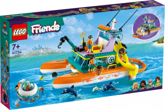 41734 LEGO® Friends Морская спасательная лодка, 7+ лет,модель 2023 года