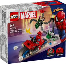 76275 LEGO® Marvel Super Heroes Pakaļdzīšanās ar motocikliem: Zirnekļcilvēks pret Doktoru Astoņkāji,8 + лет, модель 2024 года