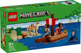 21259 LEGO® Minecraft Pirātu kuģa ceļojums, 8+ gadi, 2024. gada modelis