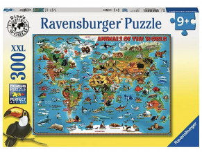 Ravensburger puzle Pasaules dzīvnieki, 300 XXL detaļas, no 9+ gadiem