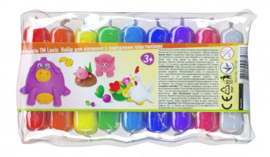 Radošais komplekts Modelēšanas mīkla (lēkājošais plastilīns) 9 krāsas, 3+ gadiem