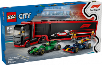 60445 LEGO® City F1® kravas auto ar RB20 un AMR24 F1® auto, 8+ gadi, 2025 gada modelis