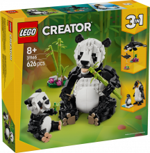 31165 LEGO® Creator Savvaļas dzīvnieki: Pandu ģimene, 8+ gadi, 2025 gada modelis