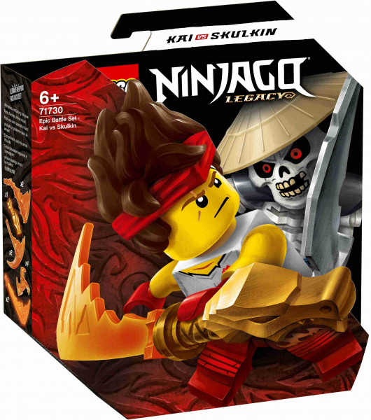 71730 LEGO® Ninjago Легендарные битвы: Кай против Скелета, 6+ лет, 2021 г. выпуск