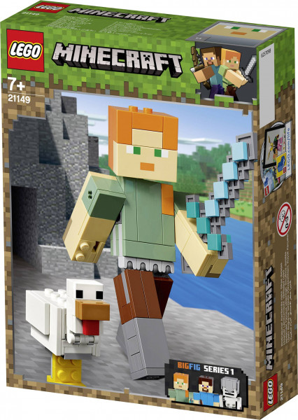 21149 LEGO® Minecraft BigFig Alex ar cāli, 7+ gadi