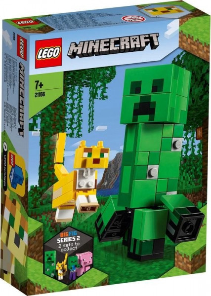 21156 LEGO® Minecraft Большие фигурки Minecraft, Крипер и Оцелот, 7+ лет