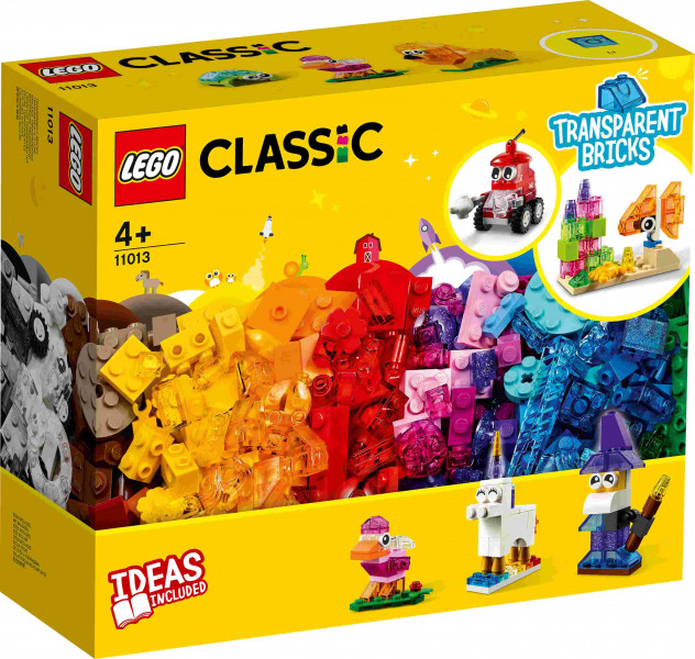 11013 LEGO® Classic Radošie caurspīdīgie klucīši, 4+ gadi, 2021.g.modelis