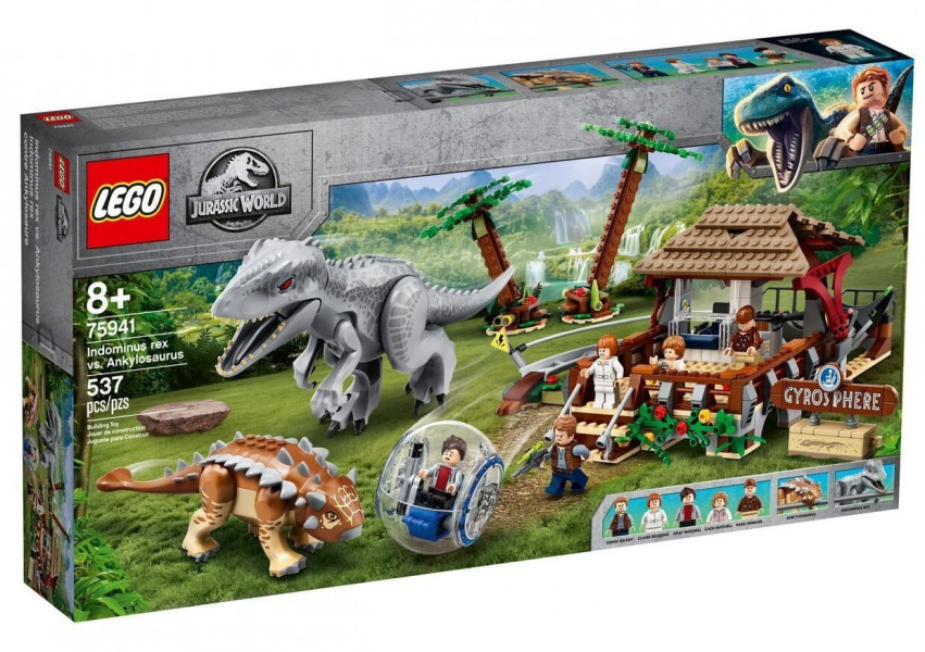 75941 LEGO® Jurassic World Indominus Rex pret ankilozauru, 8+ gadi