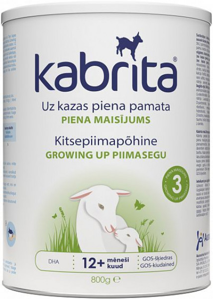 AKCIJA!!! Kabrita 3 Sausais piena maisījums uz kazas piena pamata 800g 12+ (derīg.term. 12.07.2024)