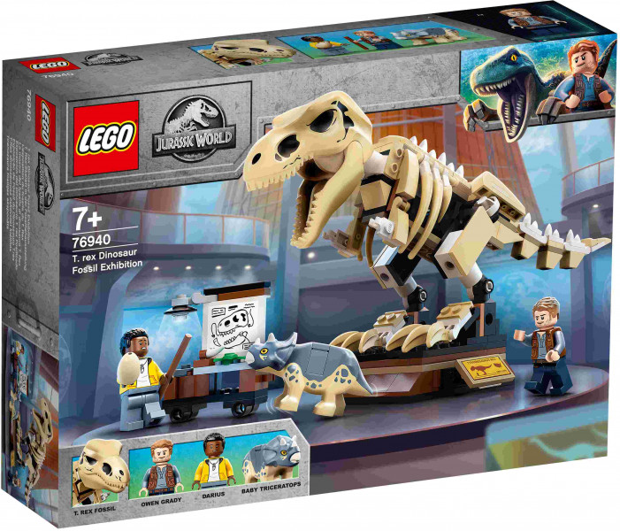 76940 LEGO® Jurassic World Скелет тираннозавра на выставке, c 7+ лет, 2021