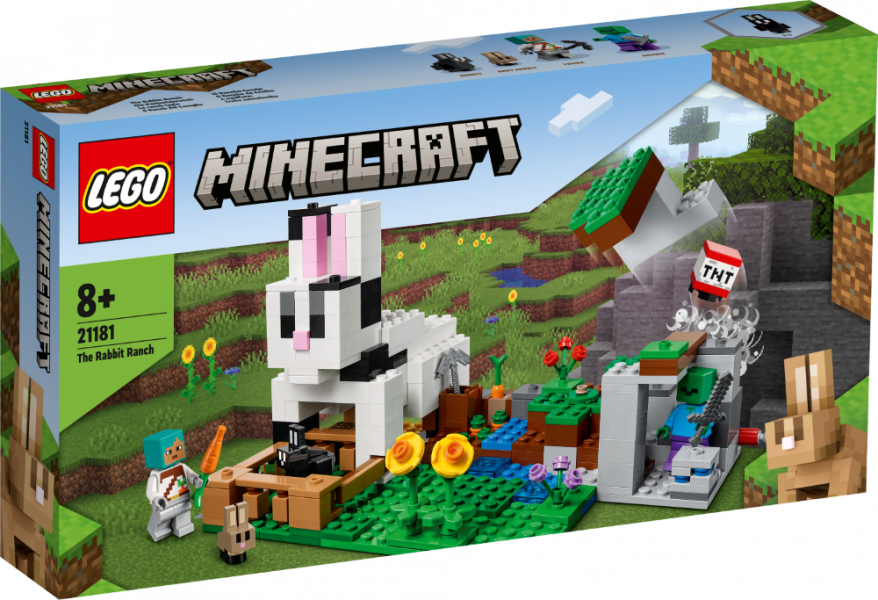 21181 LEGO® Minecraft Кроличье ранчо, 8+ лет, 2022