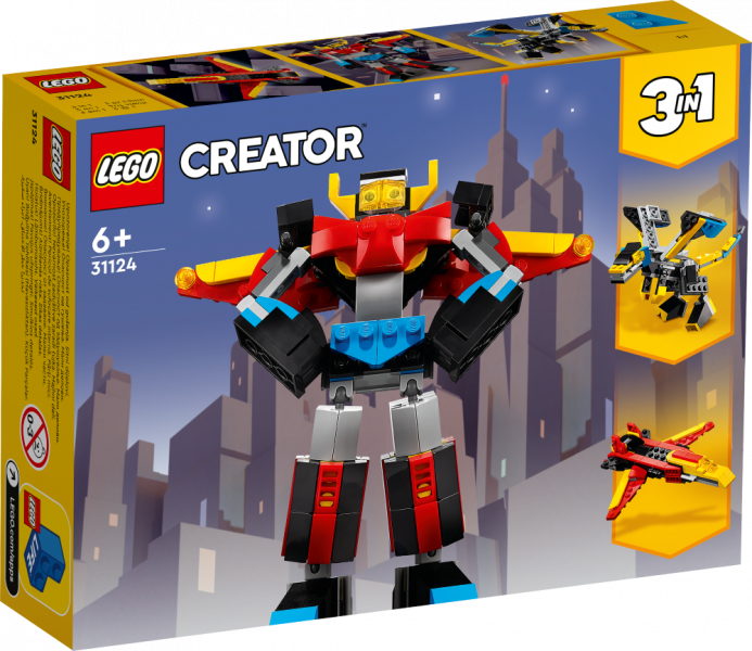 31124 LEGO® Creator Суперробот, 6+ лет,модель 2022 года