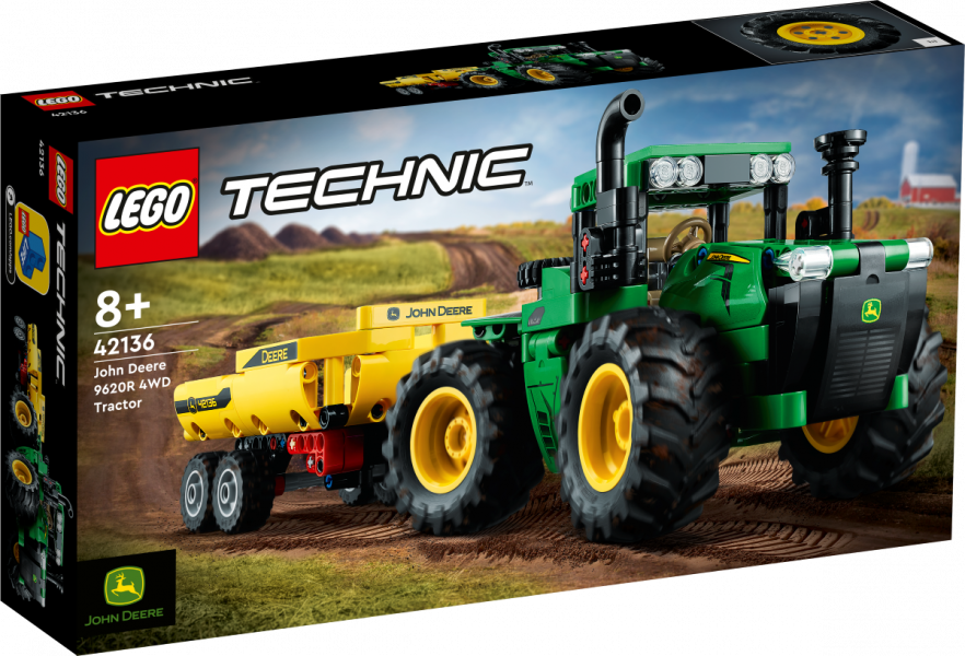 42136 LEGO® Technic John Deere 9620R 4WD Tractor, 8+ gadi, 2022. gada modelis