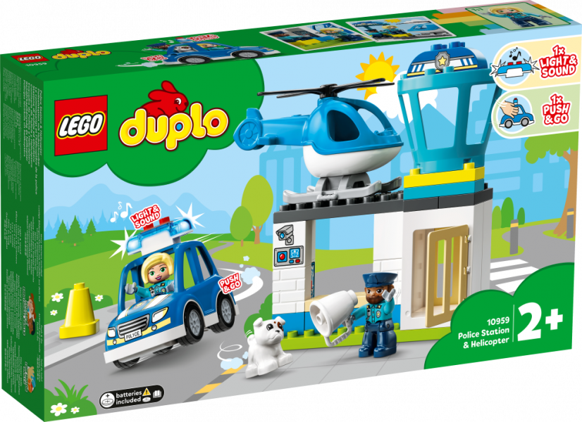 10959 LEGO® DUPLO Policijas iecirknis un helikopters, 2+ gadi, 2022. gada modelis