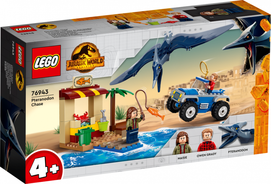 76943 LEGO® Jurassic World Погоня за птеранодоном, 4+ лет,модель 2022 года