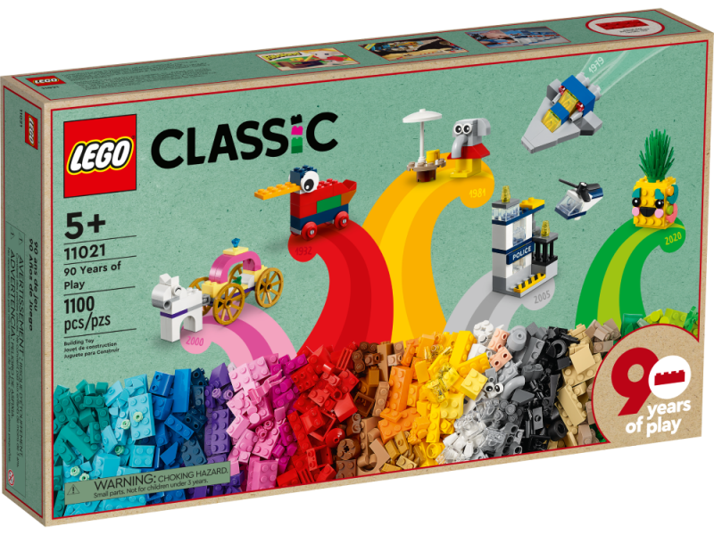 11021 LEGO® Classic 90 лет игры, 5+ лет,модель 2022 года