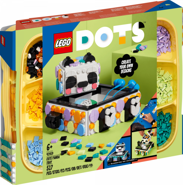 41959 LEGO® DOTS Ящик «Милая панда», 6+ лет,модель 2022 года