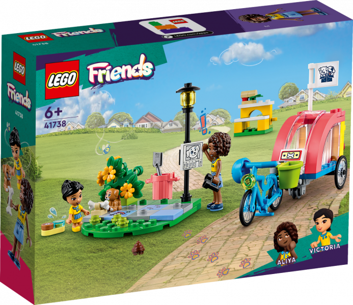 41738 LEGO® Friends Велосипед спасательного центра для собак, 6+ лет, модель 2023 года