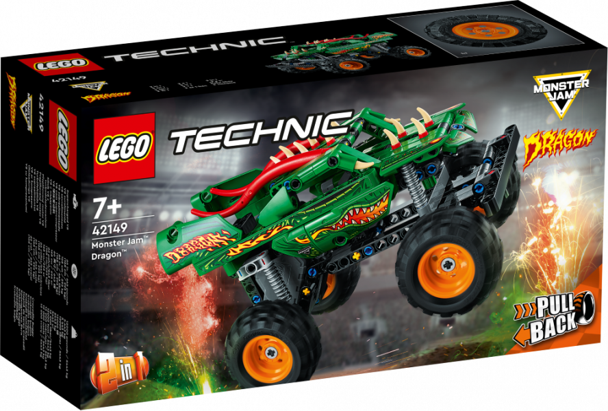 42149 LEGO® Technic Monster Jam™ Dragon™, 7+ gadi, 2023. gada modelis