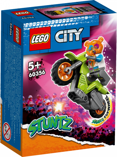 60356 LEGO® City Трюковый мотоцикл медведя , 5+ лет, модель 2023 года