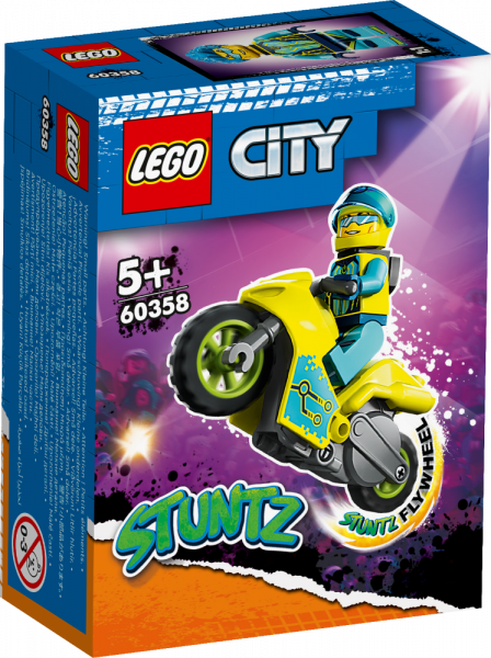 60358 LEGO® City Кибер трюковый мотоцикл, 5+ лет, модель 2023 года