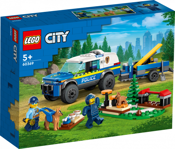 60369 LEGO® City Policijas suņu mobilais treniņš, 5+ gadi, 2023. gada modelis