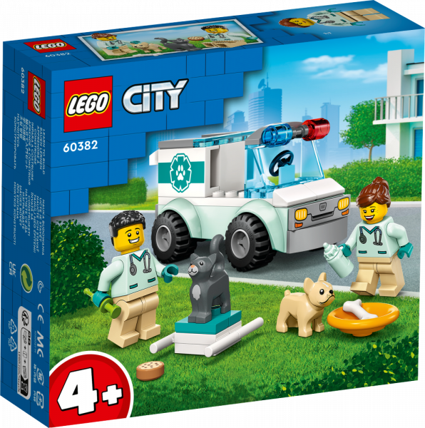 60382 LEGO® City Dzīvnieku glābēju auto, 4+ gadi, 2023. gada modelis