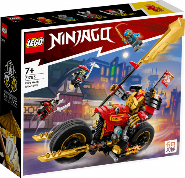 71783 LEGO® Ninjago Робоцикл ЭВО Кая, 7+ лет, модель 2023 года