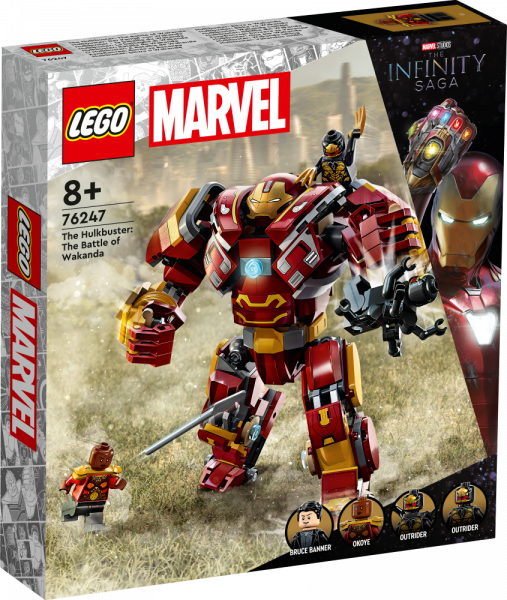 76247 LEGO® Marvel Super Heroes Hulkbuster: cīņa par Wakanda, 8+ gadi, 2023. gada modelis