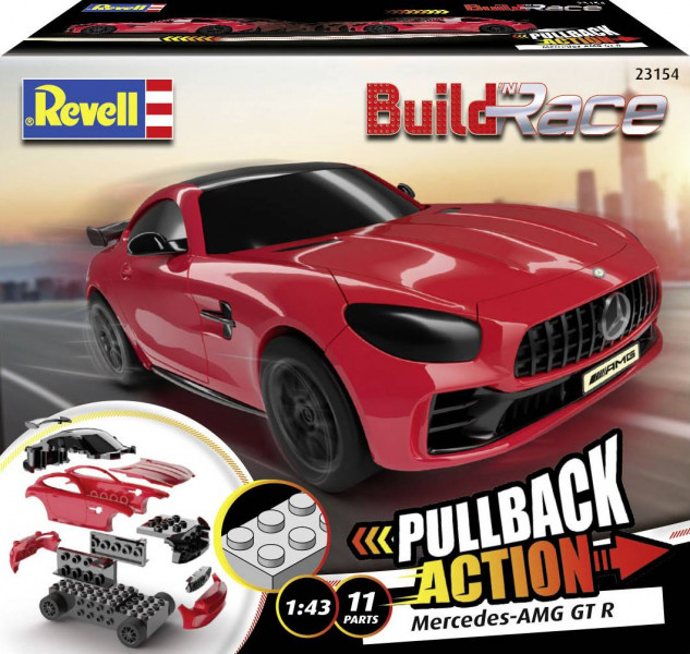 Revell складной конструктор (11 деталей) - инерционная машина Race Mercedes-AMG GT Красный, E23154