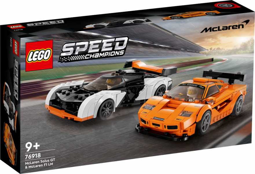 76918 LEGO® Speed Champions McLaren Solus GT un McLaren F1 LM, 9+ лет, модель 2023 года