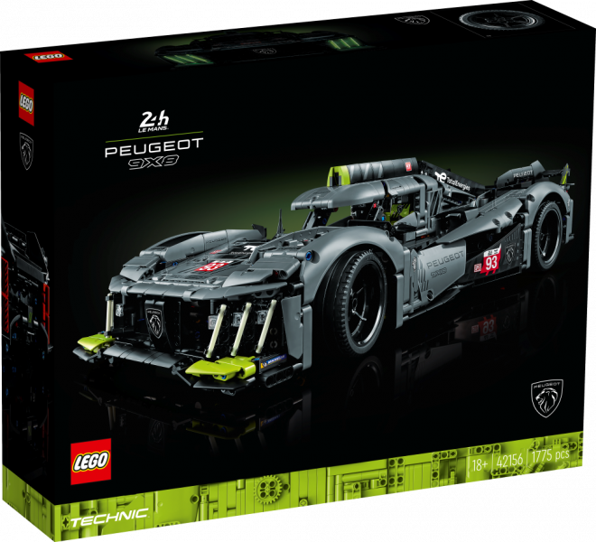 42156 LEGO® Technic PEUGEOT 9X8 24H Le Mans Hybrid Hypercar, 18+ gadi, 2023 gada modelis