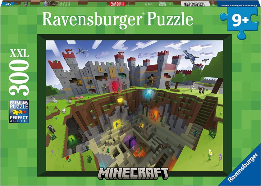 Ravensburger puzle Minecraft, 300 gb, 9+