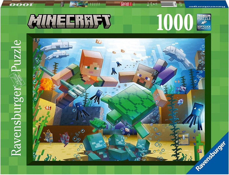 Ravensburger Premium puzle Minecraft Mosaic, 1000 gb