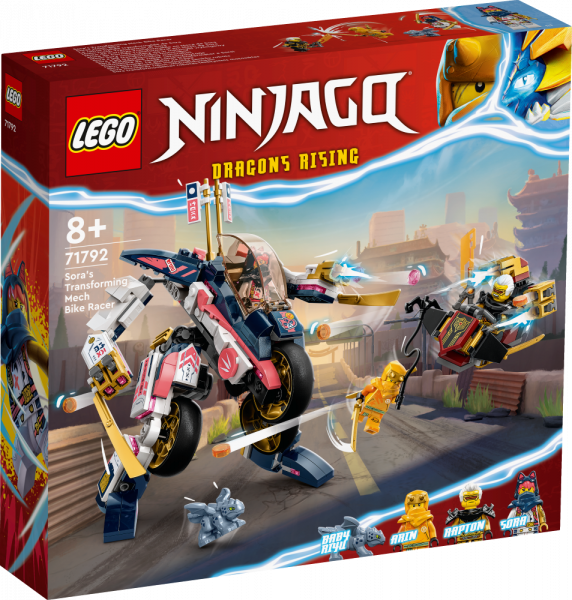 71792 LEGO® Ninjago Байк-трансформер Соры, 8+ лет,модель 2023 года