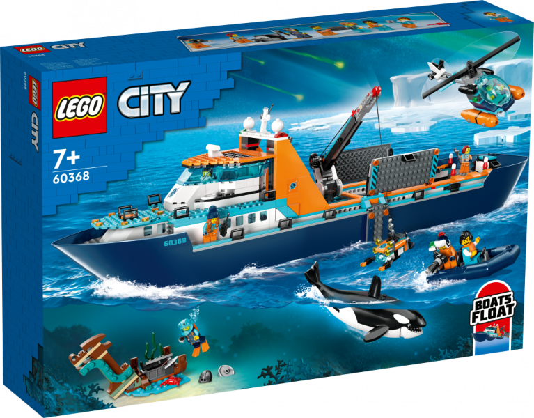 60368 LEGO® City Exploration Корабль «Исследователь Арктики», 7+ лет,модель 2023 года