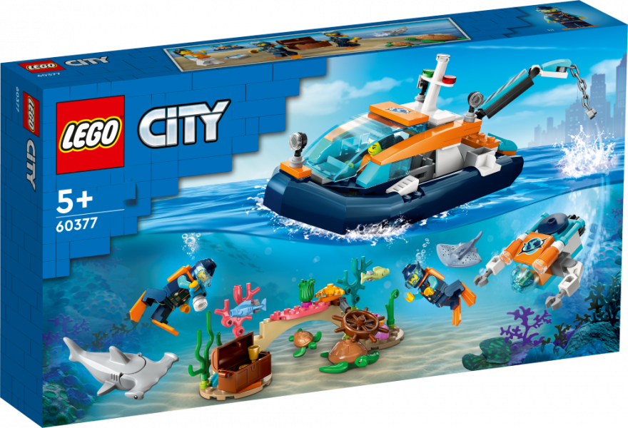 60377 LEGO® City Exploration Pētnieku niršanas kuģis, 5+ gadi, 2023 gada modelis