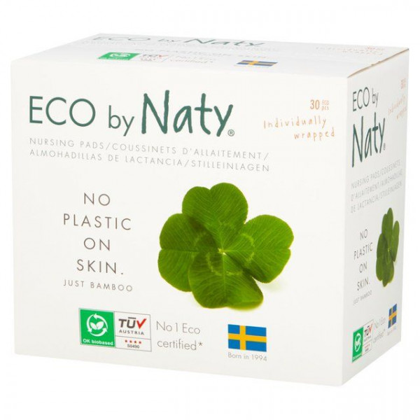 Naty by Nature Babycare ECO Вкладыши для бюстгальтера, 30 шт., ECO, EKO - BIO