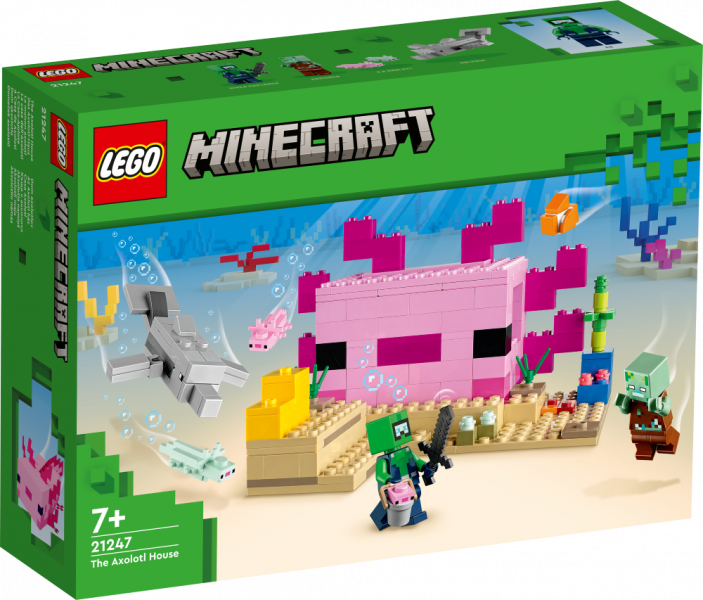 21247 LEGO® Minecraft Aksolotla namiņš, 7+ gadi, 2023 gada modelis